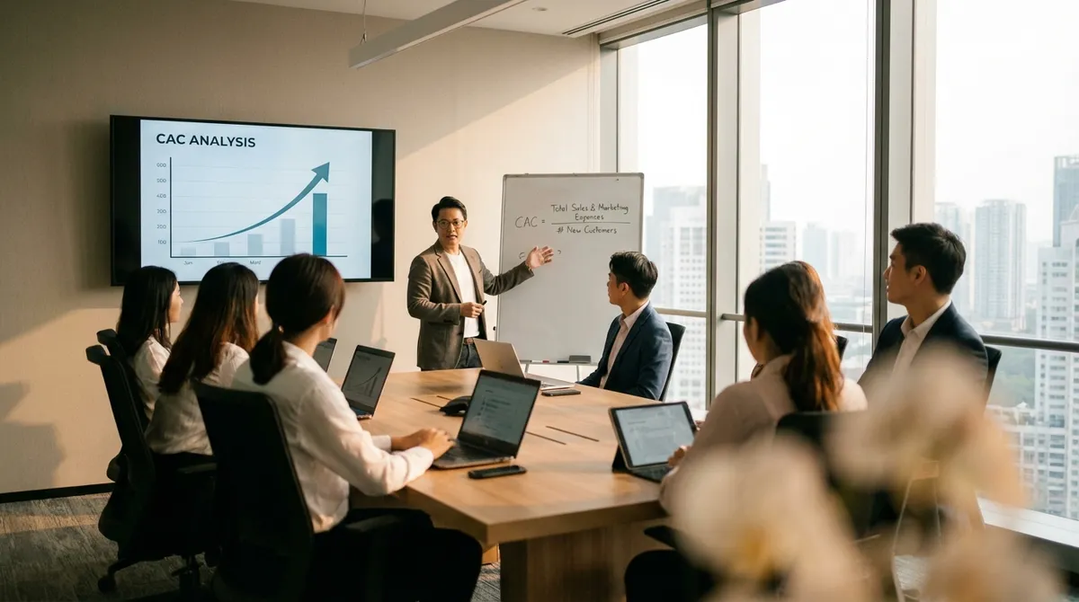 CAC Calculator Interface showing acquisition metrics