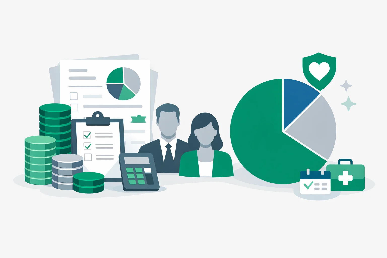Small business payroll calculator showing employer cost breakdown for employee wages, taxes, and benefits