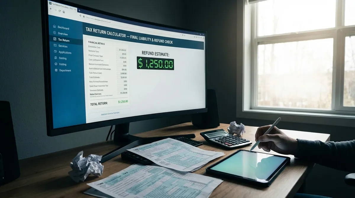 Tax Return Calculator — Final Liability & Refund Check