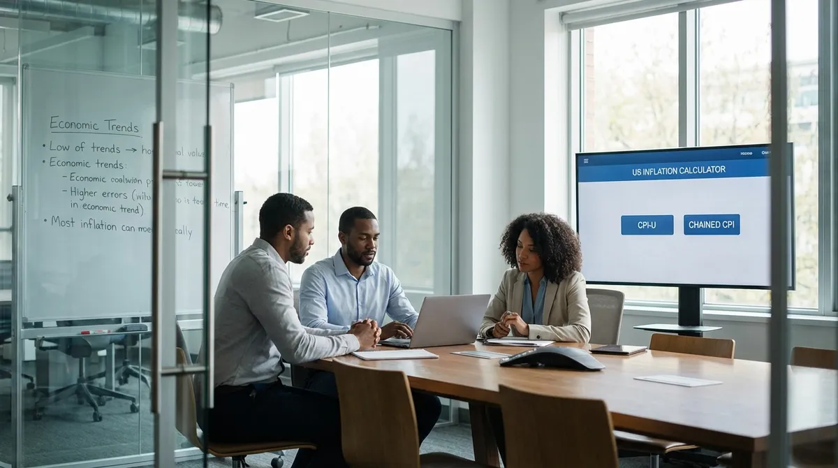 US Inflation Calculator showing CPI-U and Chained CPI trends