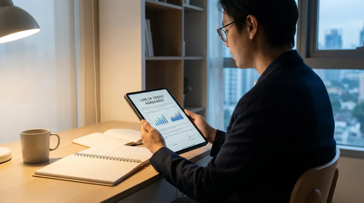 Line of Credit Calculator Concept