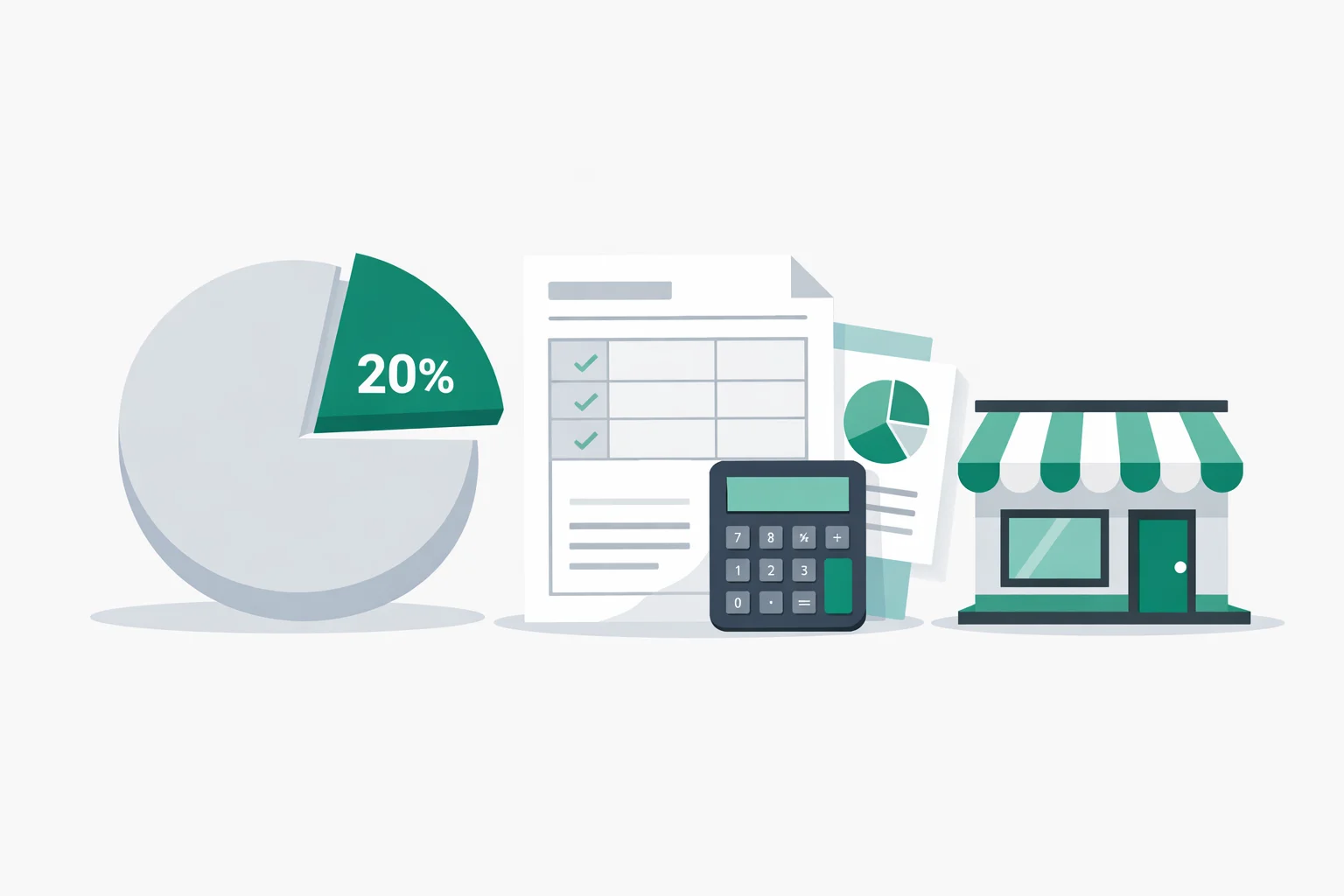 QBI calculator showing the Section 199A deduction split between qualified business income and the 20% deductible portion