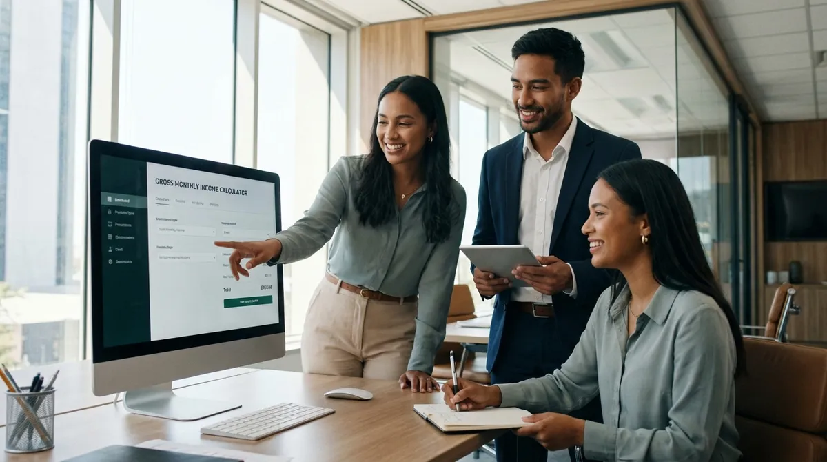 Gross Monthly Income Calculator Interface